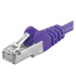 PREMIUMCORD Patch kabel CAT6a S-FTP, RJ45-RJ45, AWG 26/7 0,5m fialová