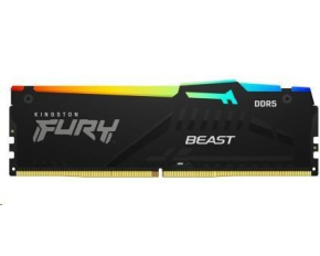 KINGSTON DIMM DDR5 16GB 6000MT/s CL36 FURY Beast RGB Černá EXPO