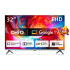 CHiQ L32M8TG TV 32", FHD, smart, Google TV, dbx-tv, Dolby Audio, Frameless, stříbrná