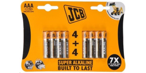 JCB SUPER alkalická baterie LR03, blistr 8 ks