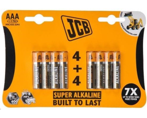 JCB SUPER alkalická baterie LR03, blistr 8 ks