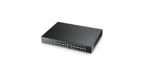 Zyxel GS1915-24EP, 24-port GbE, 12 port PoE, 130 Watt 802.3at, rackmount, fanless, Smart hybrid mode Switch, standalone