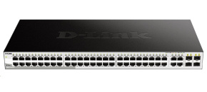 D-Link DGS-1210-52 52-port Gigabit Smart+ Switch, 48x GbE, 4x RJ45/SFP, fanless