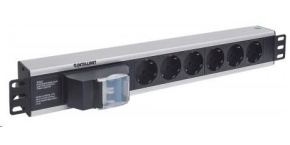 Intellinet 19" 1.5U Rackmount 6-Way Power Strip - German Type, rozvodný panel, 6x DE zásuvka, 1.6m kabel