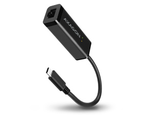 AXAGON ADE-SRC, USB-C 3.2 Gen 1 - Gigabit Ethernet síťová karta, auto instal, černá