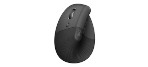Logitech Lift Vertikální ergonomická myš pro Business, pro leváky, 2.4GHZ/BT, graphite/black