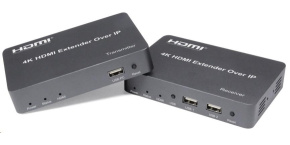 PREMIUMCORD HDMI extender s USB na 150m over IP, bez zpoždění