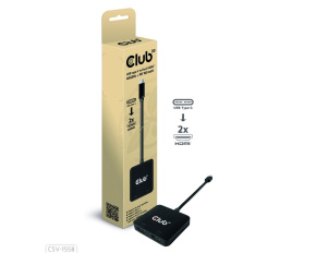 Club3D Video hub MST USB-C na 2xHDMI + USB-C PD 3.0, 4K60Hz