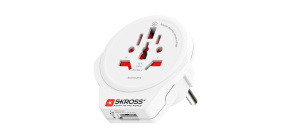 SKROSS cestovní adaptér Europe USB pro cizince v ČR, USB-A, 12W, typ E/F