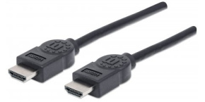 MANHATTAN kabel High Speed HDMI 4K, 3D, Male to Male, stíněný, černý, 1,8m