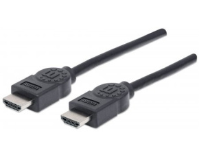 MANHATTAN kabel High Speed HDMI 4K, 3D, Male to Male, stíněný, černý, 1,8m