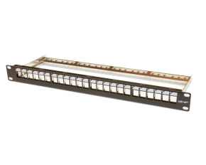 19" modulární patch panel LEXI-Net 24port, černý