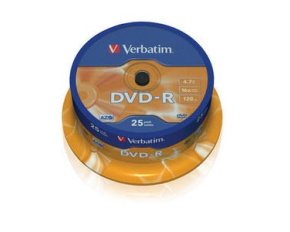 VERBATIM DVD-R(25-Pack)Spindle/General Retail/16x/4.7GB