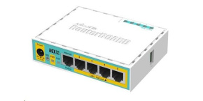 MikroTik RouterBOARD hEX PoE Lite, 650MHz CPU, 64MB RAM, 5x LAN, USB, PoE, 1x USB, vč. L4 licence