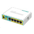 MikroTik RouterBOARD hEX PoE Lite, 650MHz CPU, 64MB RAM, 5x LAN, USB, PoE, 1x USB, vč. L4 licence