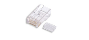 Konektor UTP RJ45 (8p8c), Cat6, 50µm, skládaný, drát - 100 ks