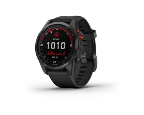 Garmin fenix 7s Solar, Gray/ Black Silicone Band, EU