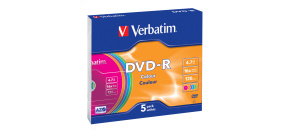 VERBATIM DVD-R(5-Pack)Slim/Colour/16x/4.7GB