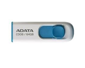 ADATA Flash Disk 64GB C008, USB 2.0 Classic, bílá