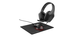 TRUST Sada sluchátka + myš + mousepad GXT 790 3v1 Gaming Bundle, černá