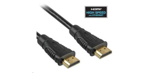 PREMIUMCORD Kabel HDMI - HDMI 0,5m (v1.4, 3D, zlacené kontakty, stíněný)