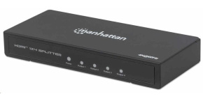 Manhattan HDMI rozdělovač, 4K 4-Port HDMI Splitter, 4K@60Hz, AC Powered, černá