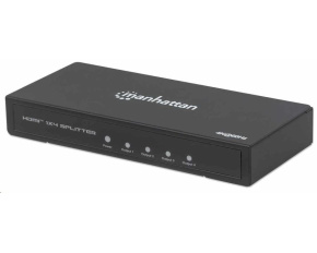 Manhattan HDMI rozdělovač, 4K 4-Port HDMI Splitter, 4K@60Hz, AC Powered, černá