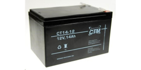 Baterie - CTM CT 12-14 (12V/14Ah - Faston 250), životnost 5let