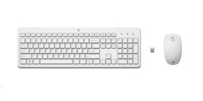 HP 230 Wireless Mouse and Keyboard Combo (White) CZ/SK - bezdrátová klávesnice a myš