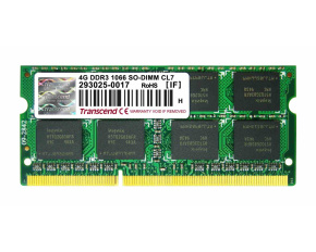 TRANSCEND SODIMM DDR3 4GB 1066MHz 2Rx8 CL7 JetRam™ Retail