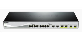 D-Link DXS-1210-12TC 12-port 10Gigabit Smart Managed Switch, 8x 10GbE RJ45, 2x 10GbE SFP+, 2x 10GbE RJ45/SFP+ combo