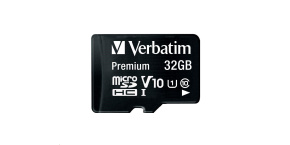 VERBATIM MicroSDHC karta 32GB Premium, U1 + SD adaptér