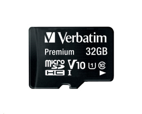 VERBATIM MicroSDHC karta 32GB Premium, U1 + SD adaptér