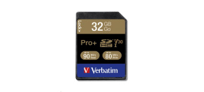 VERBATIM SDHC karta 32GB PRO+ Class 10, UHS-1 (R:90/W:80 MB/s)