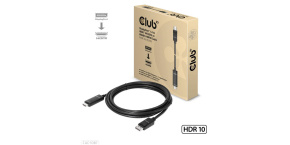 Club3D kabel DP 1.4 na HDMI, 4K120Hz nebo 8K60Hz HDR10, M/M, 3m