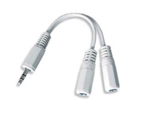 GEMBIRD Kabel audio 3,5mm Jack - 2x 3,5mm Jack (M/F, rozdvojka, stereo)