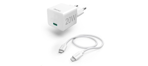 Hama set: rychlá USB nabíječka USB-C PD 20 W + kabel USB-C Lightning 1 m