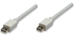 MANHATTAN kabel Mini DisplayPort, Male to Male, 1m, White