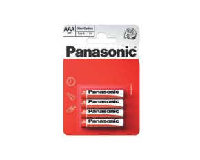 PANASONIC Zinkouhlíkové baterie Red Zinc R03RZ/4BP EU AAA 1,5V (Blistr 4ks)