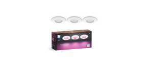 PHILIPS Hue bodové světlo WACA Slim S. 1000lm, 8,3W, bílá - MULTIPACK 3ks