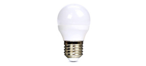 Solight LED žárovka, miniglobe, 6W, E27, 6000K, 510lm