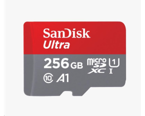 SanDisk MicroSDXC karta 256GB Ultra (100MB/s, Class 10, Android) + adaptér