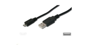 PREMIUMCORD Kabel USB 2.0 A - Micro B propojovací 1m