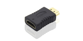 PremiumCord adaptér HDMI  - HDMI  (F/M), krátká, zlacené konektory