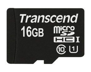 TRANSCEND MicroSDHC karta 16GB Premium, Class 10 UHS-I 300x, bez adaptéru