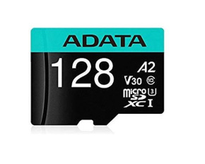 ADATA MicroSDXC karta 128GB Premier Pro UHS-I V30S (R:100/W:80 MB/s) + SD adaptér