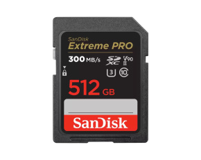 SanDisk MicroSDXC karta 512GB Extreme PRO (R:300/W:260 MB/s, UHS-II, C10, V90)