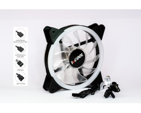 1stCOOL Fan AURA EVO Dual Ring ARGB ventilátor 12cm