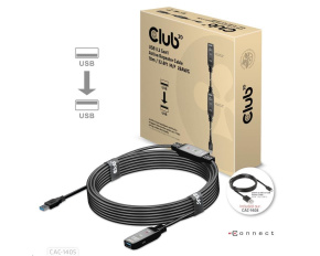 Club3D Kabel USB 3.2 Gen1 Active Repeater Cable M/F 28AWG, 10m