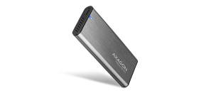 AXAGON EEM2-SG2, USB-C 3.2 Gen 2 - M.2 NVMe & SATA SSD kovový RAW box, bezšroubkový, stříbrný